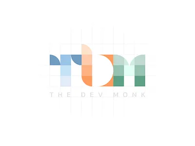 TDM (The dev monk) logo design branding dribbble dribbbleweeklywarmup geometric shapes graphic design logo shapes space typography weeks warm up