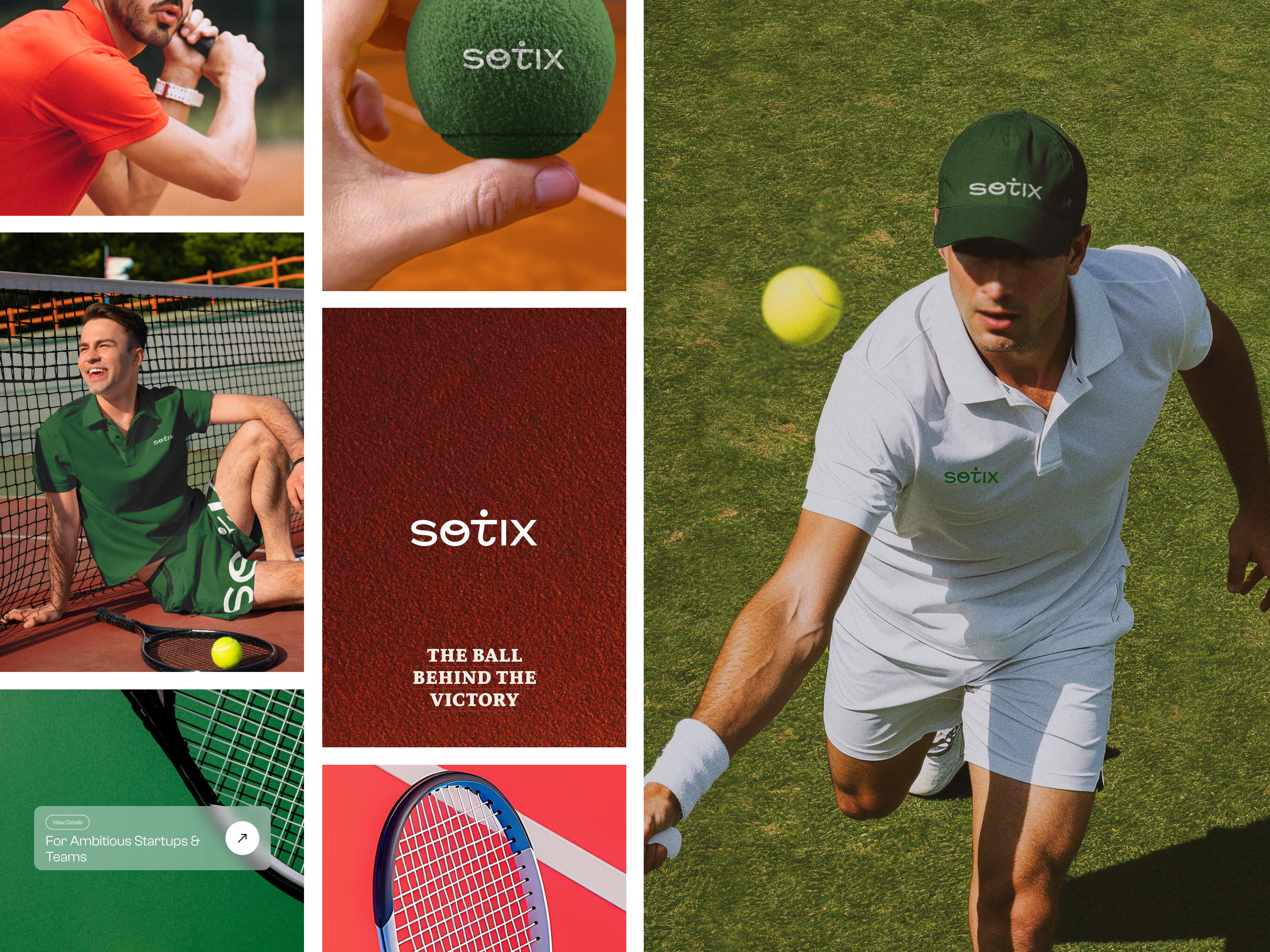 Sotix - Tennis Ball Branding agency brand guideline brand identity branding graphic design letter s logo logo mark marketing poster sport community sports logo branding startup tennis ball branding tennis game tennis logo tennis website ui ux vexo lab visual identity