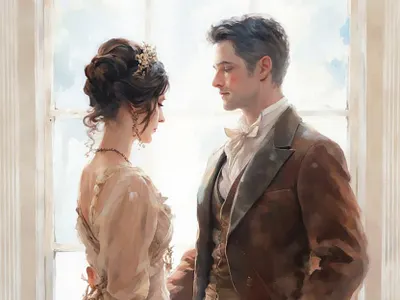 Aristocrats don't marry for love cover art work graphic design historical romance illustration regency