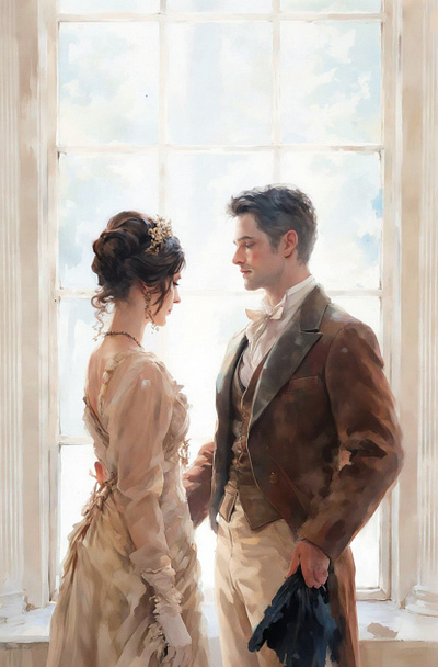Aristocrats don't marry for love cover art work graphic design historical romance illustration regency