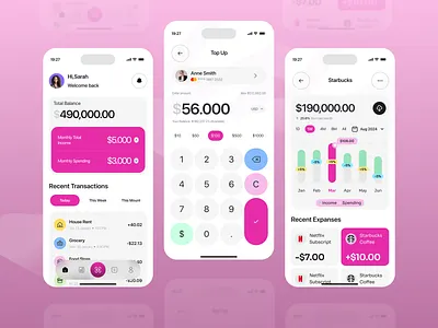 crypto currency wallet mobile ui design blockchain clean crypto portfolio crypto wallet cryptocurrency cryptocurrency app digital wallet finance minimal mobile mobile app modern ui wallet app