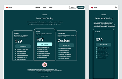 Clean & Modern SaaS Pricing Page graphic design logo ui