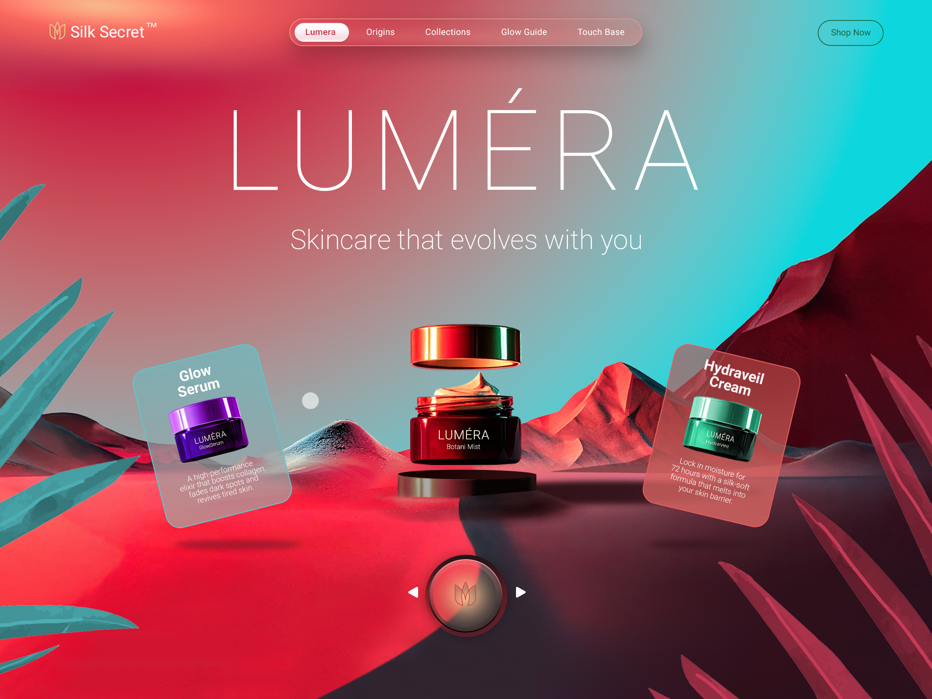 Lumera - Skincare that Evolves with you beauty cream cosmetic elegant futuristic graphic design modern skin care sleek ui web design website design
