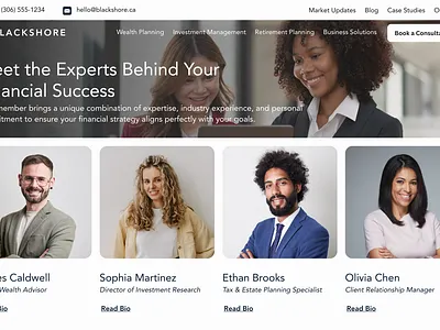 Finance Website Team Page branding design graphic design ui web design website website design