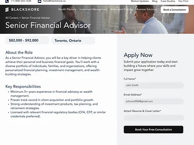 Finance Website Career Page Design branding design graphic design ui web design website website design