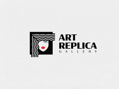 Art Replica Gallery art art gallery artwork behance brand branding cajva design emblem gallery identity logo logodesigner logoinspiration mark museum red lips woman face