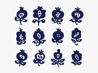 Granada - cerámica andalucia branding fajalauza flower granada granadina illustration illustrator leaf logo pomegranate vector