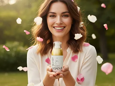 Cosmetic "Hip Up Cream" label design and mockup branding design graphic design illustration label design mockup vector