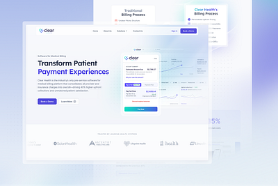 Website Redesign for a Health-tech Company ✨ branding design graphic design health tech design health tech website medical billing website design product design ui ui ux design ux design web design website website design