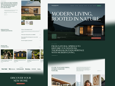 Thornbank – Property Development Homepage branding brochure design detail development estates graphic design houses logo mobile property sale traditional ui ux web