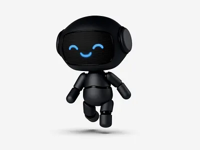 Black Cute Robot Run Animation 3d animation blender robot