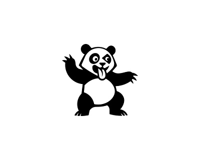 Fearless Panda crazy dance logo unused for sale animal bamboo bear branding crazy dance emblem happy panda logo icon identity kids logo mascot panda panda logo playful sports symbol wildlife zoo