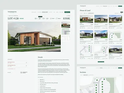 Thornbank - Lot Detail Page branding design detail page estate development graphic design houses listing map masterplan ui ux