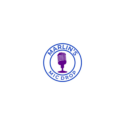 Marlin's Mic Drop branding design graphic design illustration logo typography vector