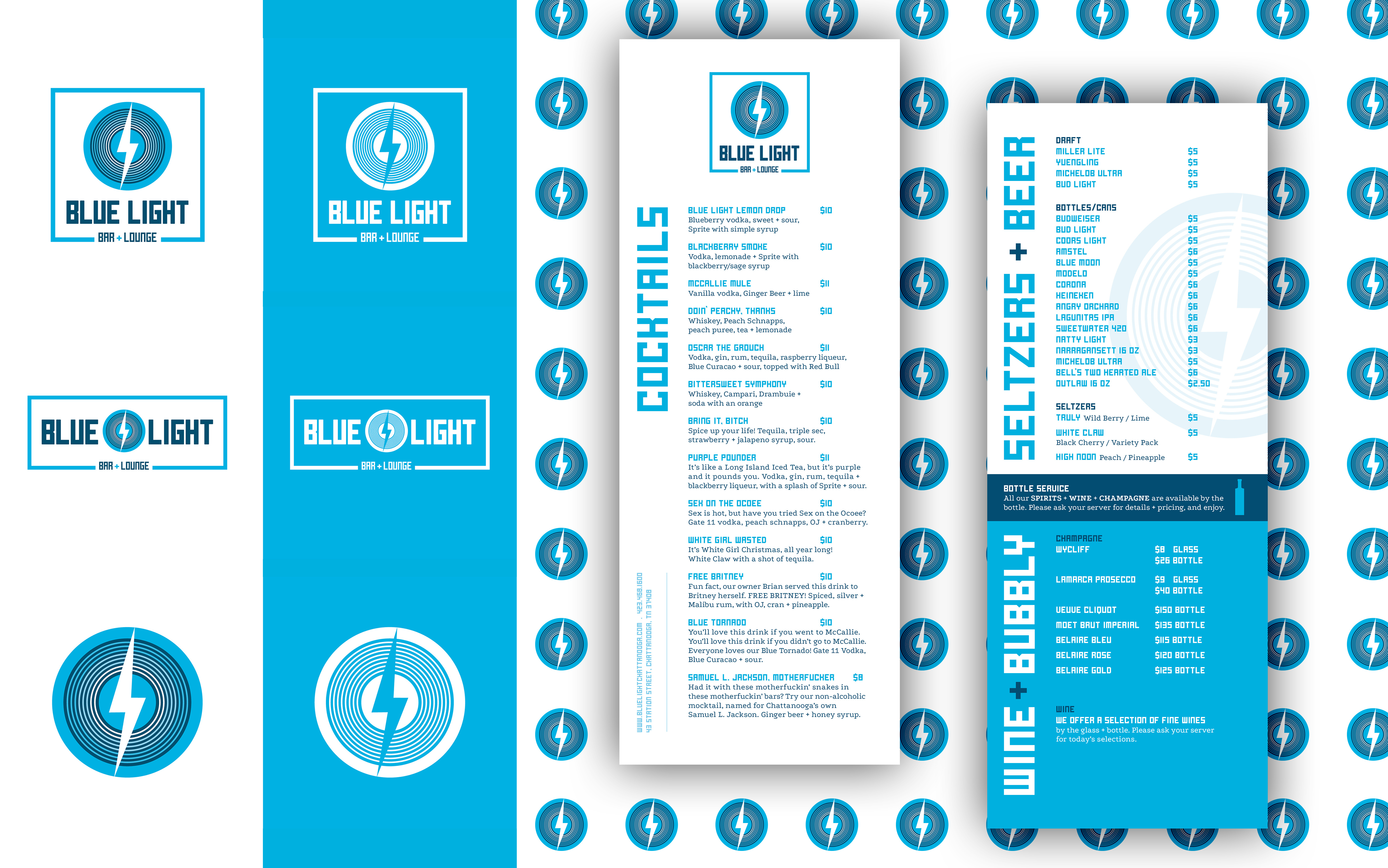 branding blue light branding design graphic design layout logo menu typography