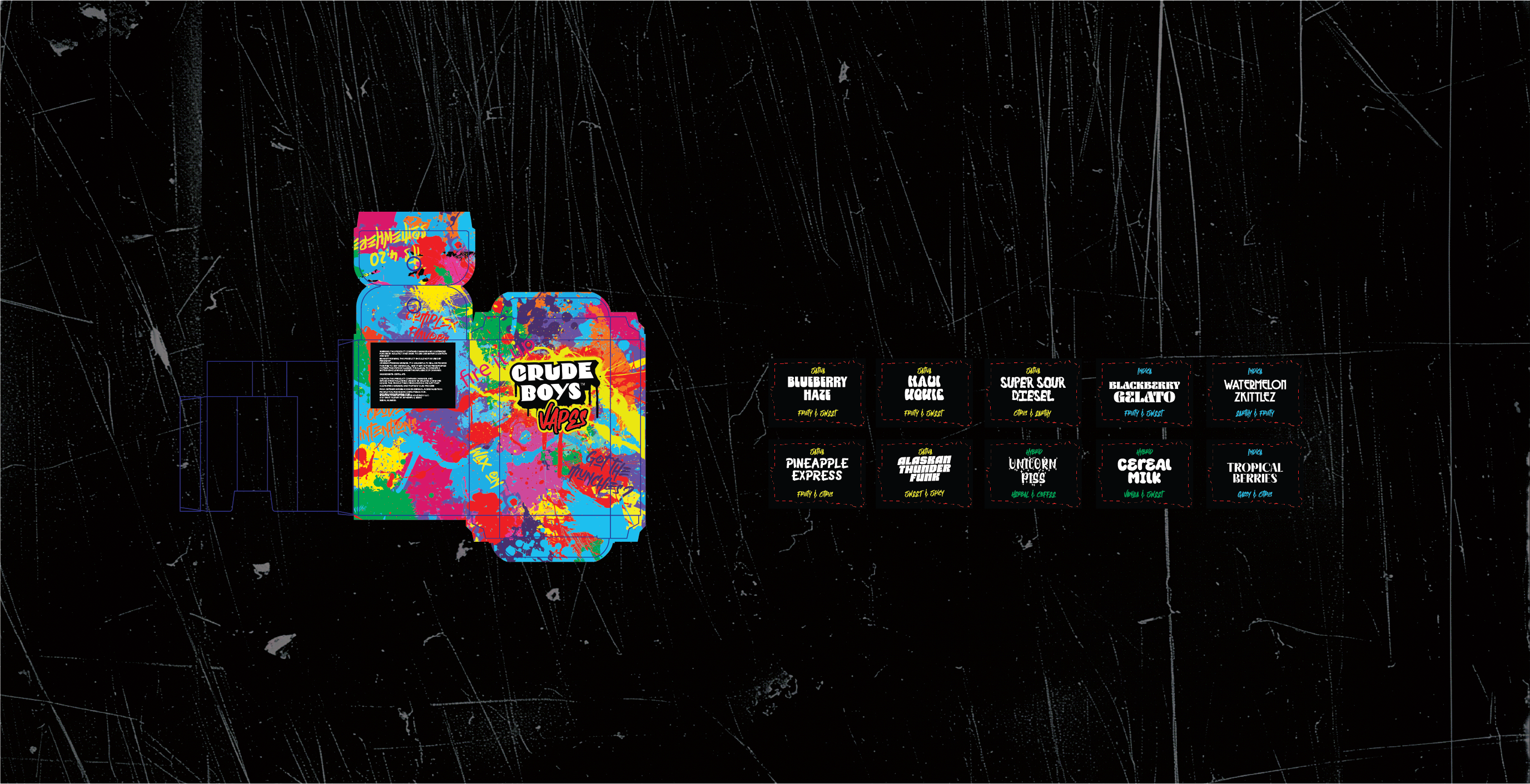 Crude Boys Illinois Vape Packaging Design
