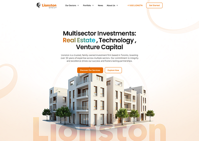 Lionston Group branding logo ui ux website