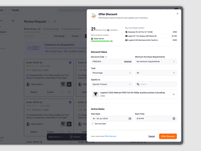 Ecomiq – Set Up Discount in SaaS ecommerce web app b2b crm dashboard discount ecommerce marketplace offers online store order management product design product management promotion management saas design saas ecommerce sales management shop management ui design ux design web app web design
