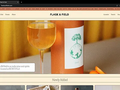 Flask & Field: Development food bev fraunces marquee shopify shopify design typewolf web development