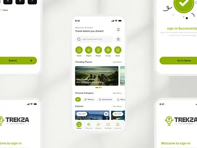 Travel App UI Design | Trekza App UI UX Design. interfacedesign