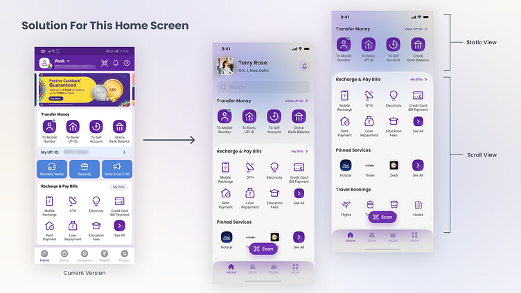 PhonePe App - Home Screen UX Revamp by Vipin Kumar on Dribbble