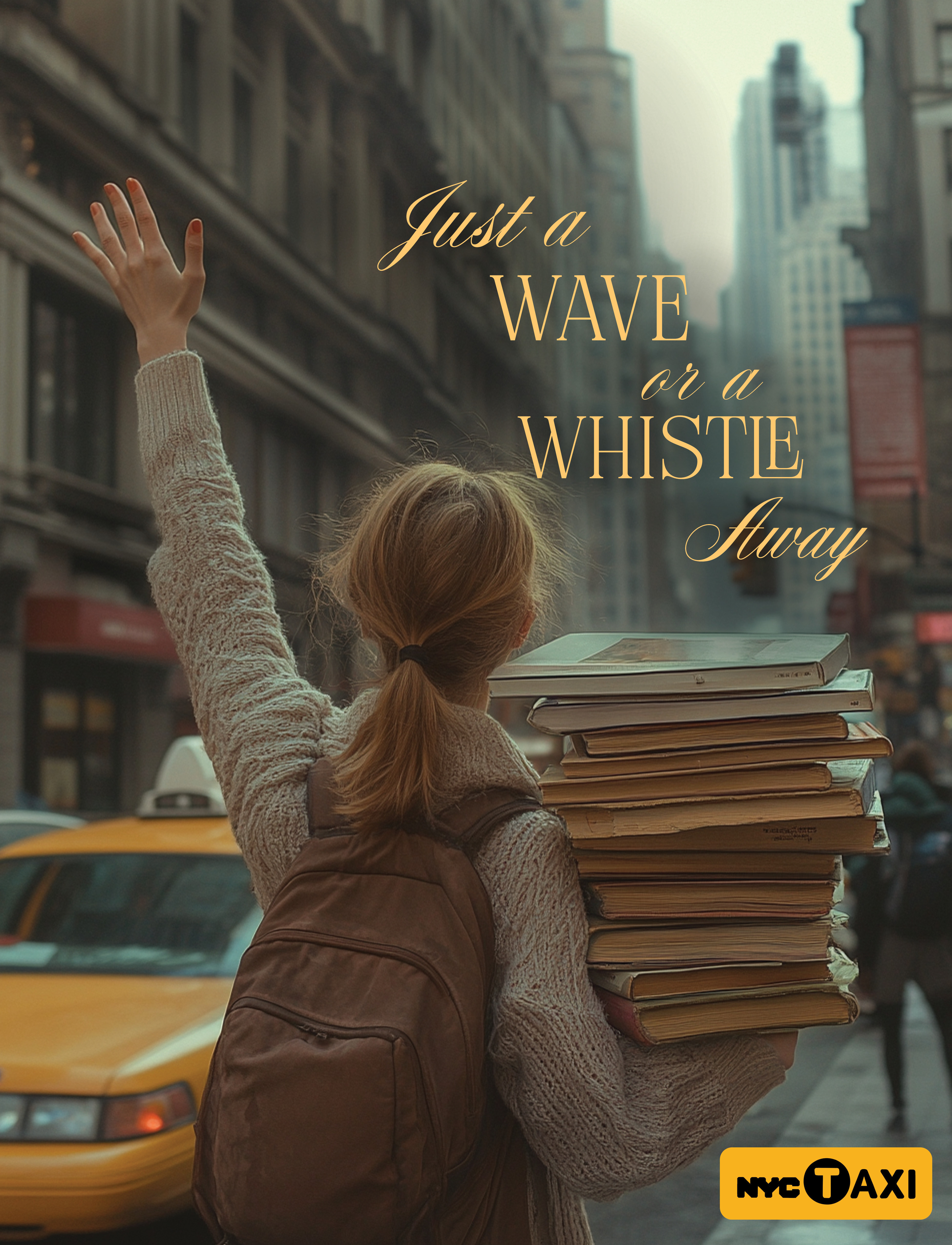 NYC Taxi Ad Campaign advertising art direction branding campaign nyc poster print taxi