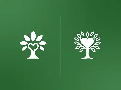 🌳 Minimal Tree Logo Exploration – Which One Wins Your Vote? brand design brand identity brand identity design branding daycare design education heart logo logo design logo designer minimal school teaching tree ui
