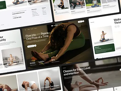 FlexiZen - Yoga & Wellness Landing Page course exercise fitness gym health healthy landing page mindfulness professional relax service sport training ui ux web design website wellness workout yoga