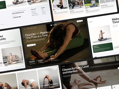 FlexiZen - Yoga & Wellness Landing Page course exercise fitness gym health healthy landing page mindfulness professional relax service sport training ui ux web design website wellness workout yoga