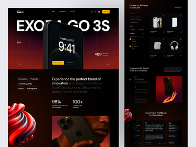 Gadget E Commerce Website design discount e commerce electronics fashion gadget headphone landing page mobile phone shop shopping technology ui ux website