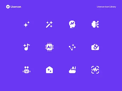 Artificial Intelligence - Uxercon Icon Library ai ai icon ai logo artificial intelligence artificial intelligence icon design digital figma icon icon design icon set internet logo tech technology ui uiux ux uxercon