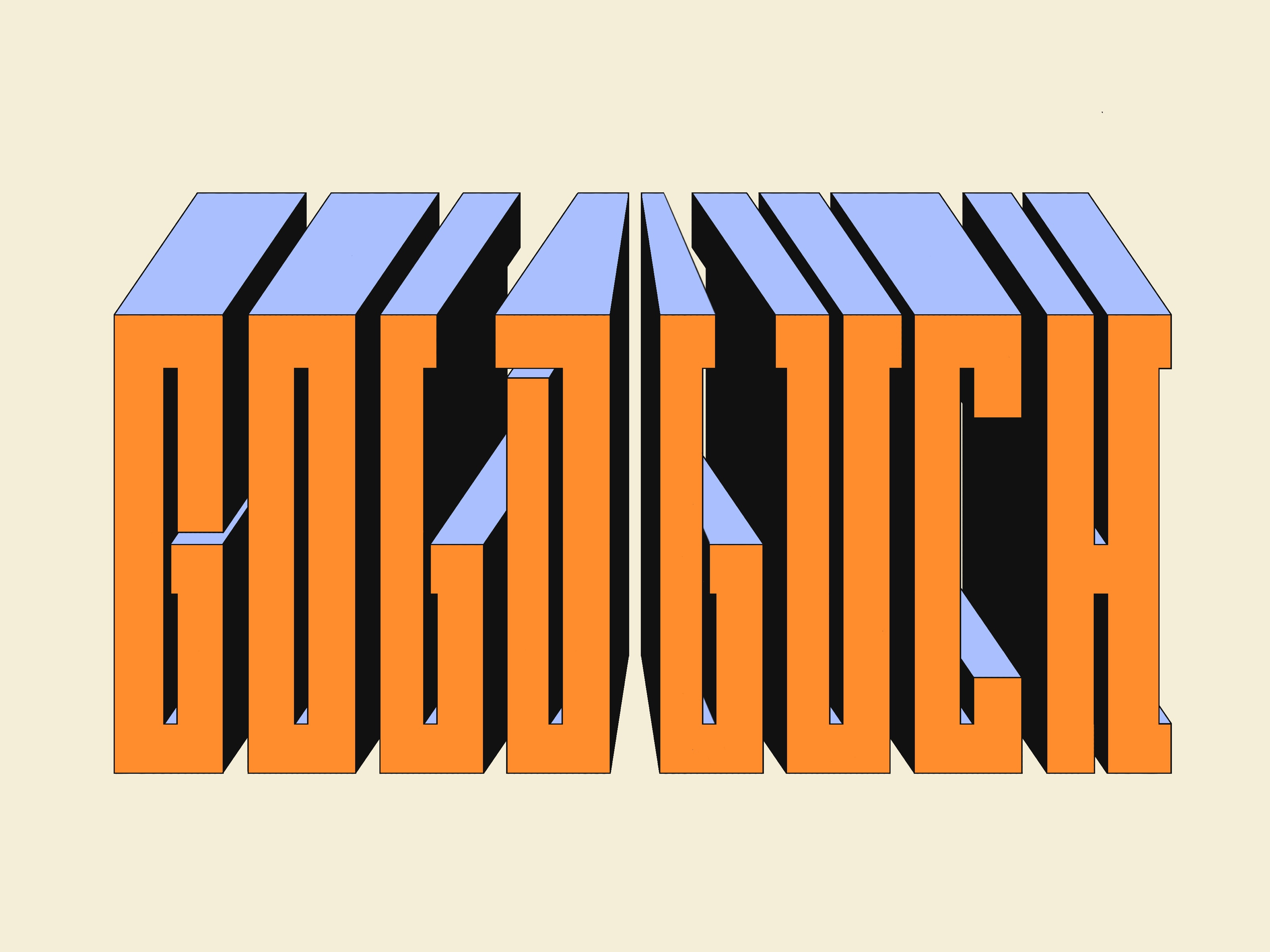 Gold Luck illustration lettering