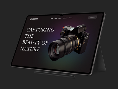 Photographer Portfolio – Hero Section figma hero section landing page logo portfolio ui user experience design user interface design ux