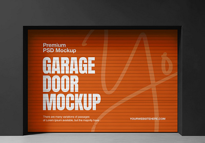 Closed Garage Door Mockup garage mockup