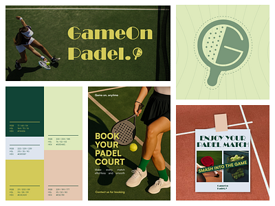 GameOn Padel - Sport Brand Identity brand guideline brand identity branding brandmark graphic design logo logo concept logo mark logotype modern logo padel poster sport branding sports tennis typography visual identity