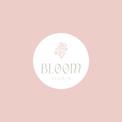 Bloom Studio: Minimal Floral Line Art Logo brand identity branding design design logo flat graphic design icon illustration line art logo logo design logos logotype minimal minimalist modern timeless ui unique