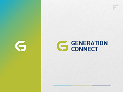 Generation Connect Department Logo blue bold bottle branding chamber commerce committee connect department design g generation gradient green growth logo mockup modern professional success