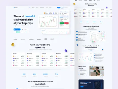 Overbit - Trading Website Design app clean design hero hero section interface landing landing page landing page design minimal modern product design saas settings ui ui design ux ux design web web design