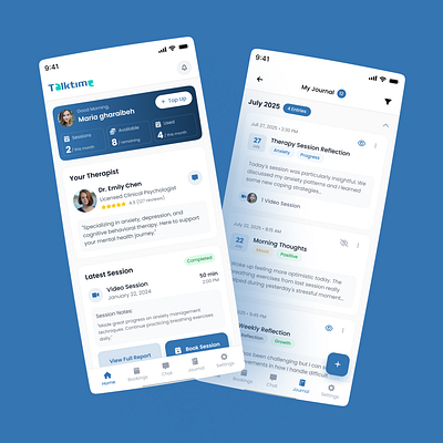 Mental Wellness App UI/UX app design mental wellness minimal ui ux