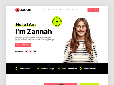 Personal Portfolio Website UI Design agency landing page cv designer developer digital product design framer freelancer hero section homepage landing page logo branding marketing personal project product resume ui user interfaces web design webflow template