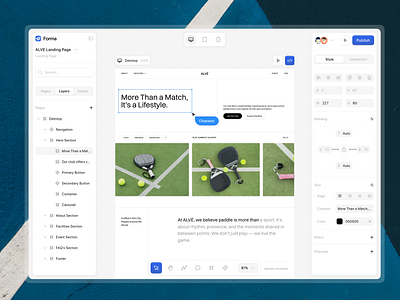 Forma — No Code Web Builder dashboard forma landing builder landing page ui ui dashboard uiux user experience user interface ux web builder website