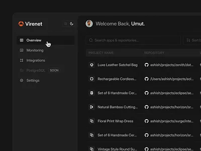 Virenet.com ⋅ Overview Page branding dashboard design figma ui user interface ux