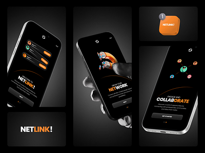Netlink - On-boarding Screens appdesign designshowcase mobileappdesign netlink onboardingexperience uidesign uxdesign