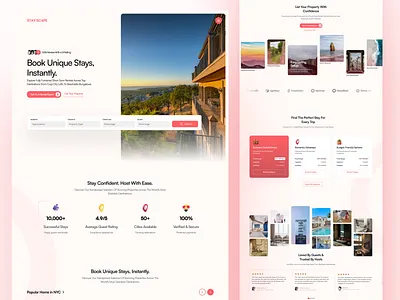 Travel Booking Website Modern Stay Rental UI airbnb concept booking platform clean interface hotel booking app listing app ui mehbubur rahman minimal web design mobile app design modern ui property rental ui real estate app responsive design tourism platform travel app travel website ux design vacation rental web and mobile web design website design
