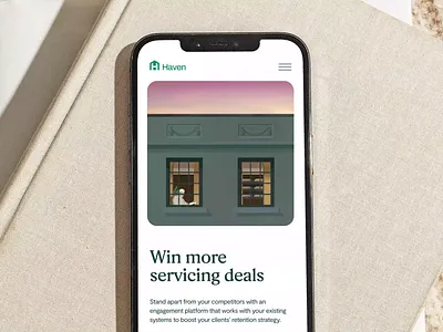 Haven – Mobile Feature Page branding design illustration mobile ui web