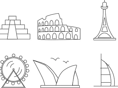 Landmark Icon 2d adobe adobe illustrator attractive branding flatdesign graphic design icon landmark logo simple ui vector