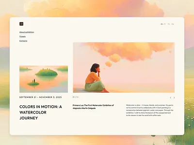Watercolor design illustration ui ux websites