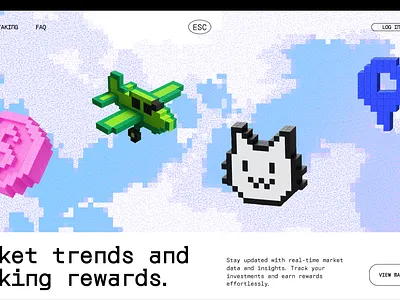 Visual design exploration for a crypto staking brand 3d 8bit blockchain branding crypto light mode mono retro stake staking web3