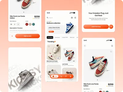 Footwear E-Commerce Mobile App Minimal Sneaker Store app concept clean interface e commerce design fashion app fashion e commerce footwear e commerce footwear ui mehbubur rahman minimal mobile ui mobile app mobile app design modern fashion app product detail page retail app design shoe shopping app shopping app ui sneaker app sneaker store app streetwear design trending drops