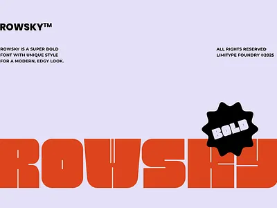 Rowsky - Bold Font stylish font